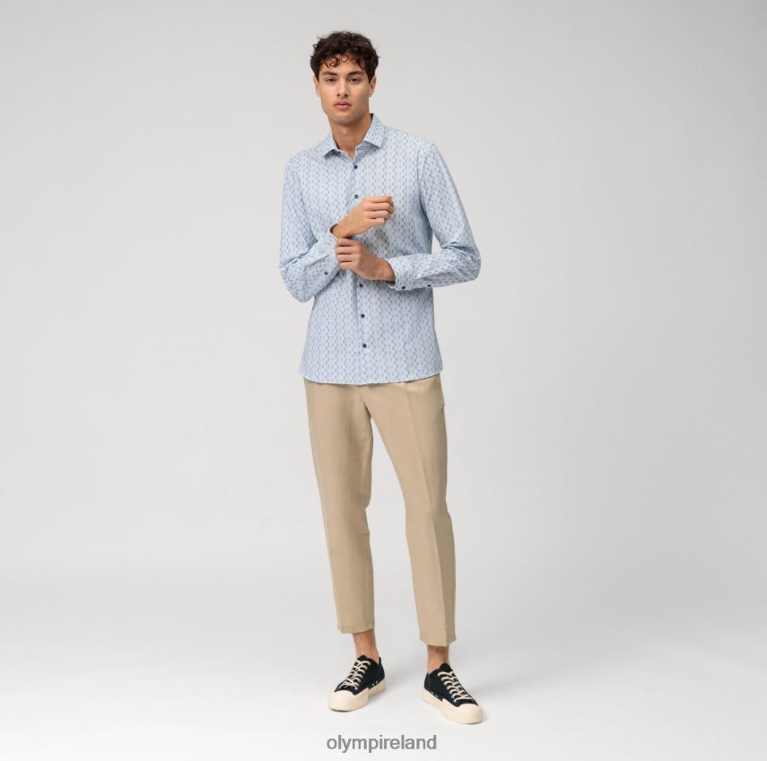 Clothing OLYMP No. Six 24/Seven Super Slim, Business Shirt, Modern Kent, Bleu 24L846153