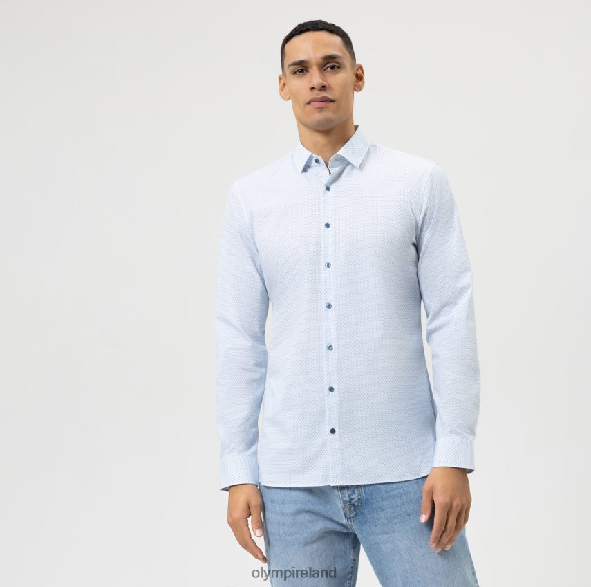 Clothing OLYMP No. Six 24/Seven Super Slim, Business Shirt, Modern Kent, Bleu 24L846191