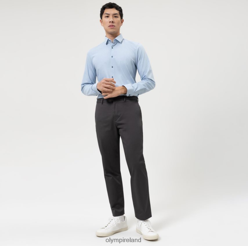 Clothing OLYMP No. Six 24/Seven Super Slim, Business Shirt, Modern Kent, Bleu 24L84624