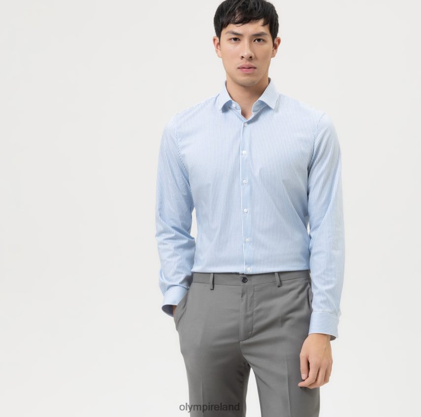 Clothing OLYMP No. Six 24/Seven Super Slim, Business Shirt, Modern Kent, Bleu 24L846271