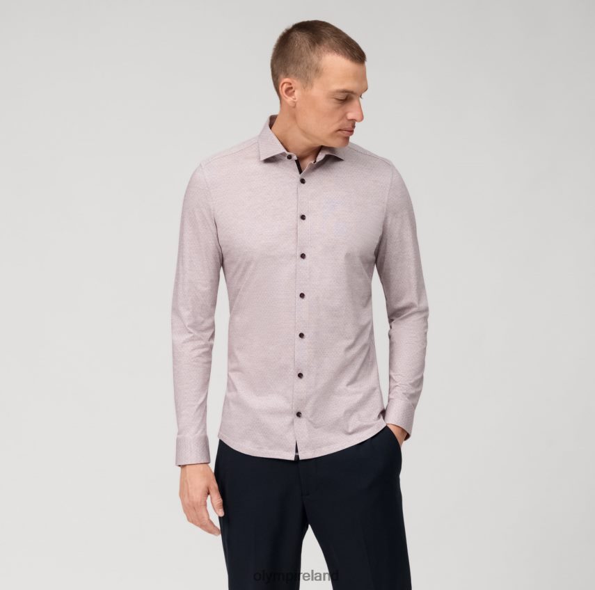 Clothing OLYMP No. Six 24/Seven Super Slim, Business Shirt, Modern Kent, Dark Red 24L84662