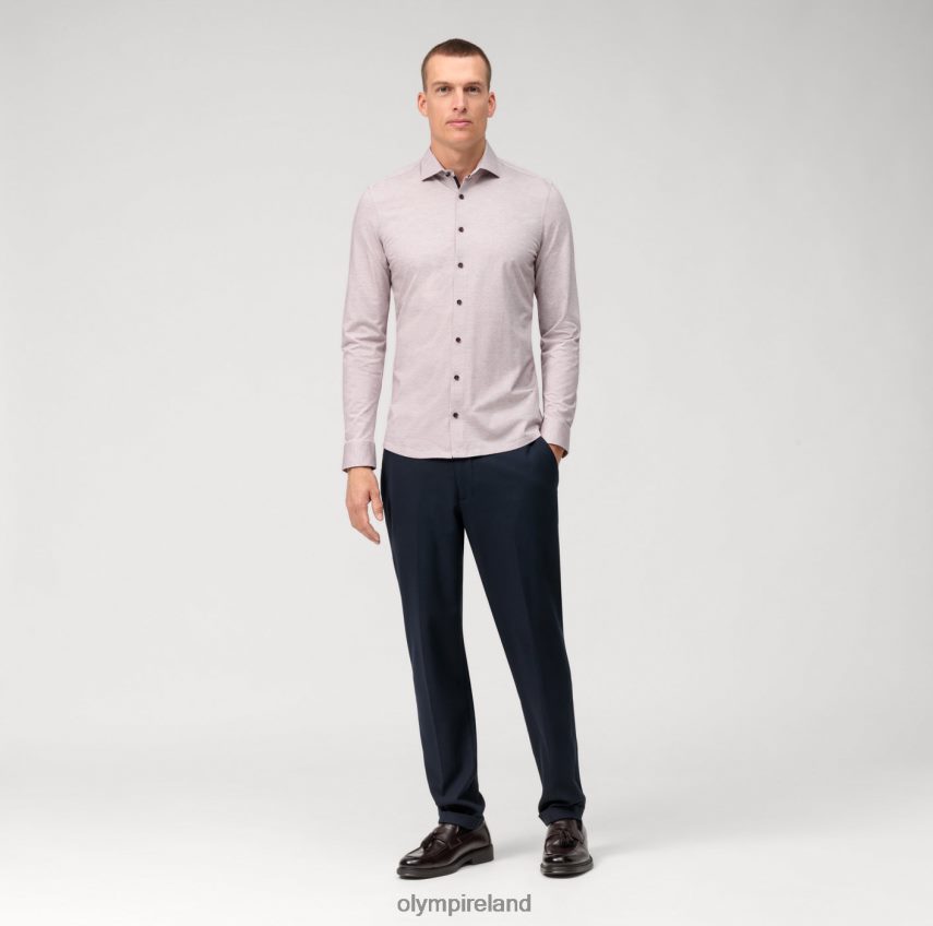 Clothing OLYMP No. Six 24/Seven Super Slim, Business Shirt, Modern Kent, Dark Red 24L84662