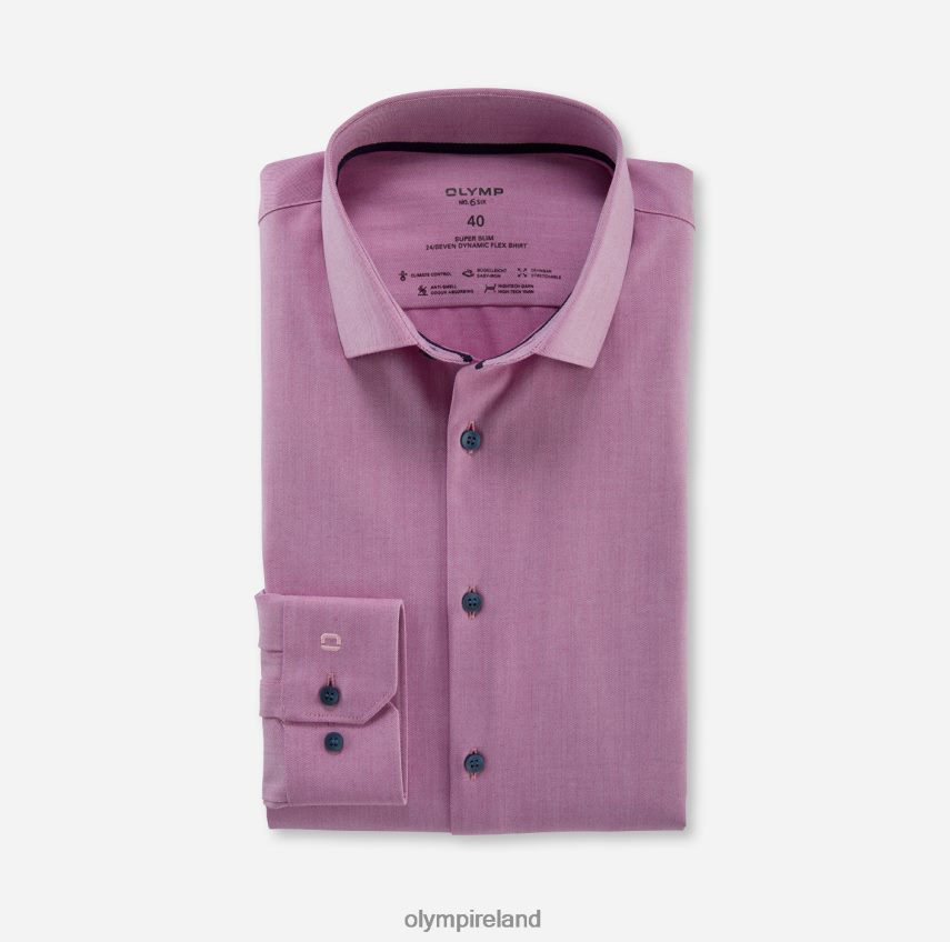 Clothing OLYMP No. Six 24/Seven Super Slim, Business Shirt, Modern Kent, Fuchsia 24L846181