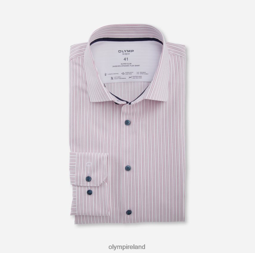 Clothing OLYMP No. Six 24/Seven Super Slim, Business Shirt, Modern Kent, Fuchsia 24L846182