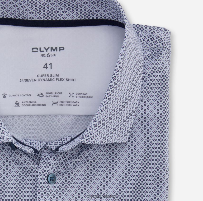 Clothing OLYMP No. Six 24/Seven Super Slim, Business Shirt, Modern Kent, Fuchsia 24L846234