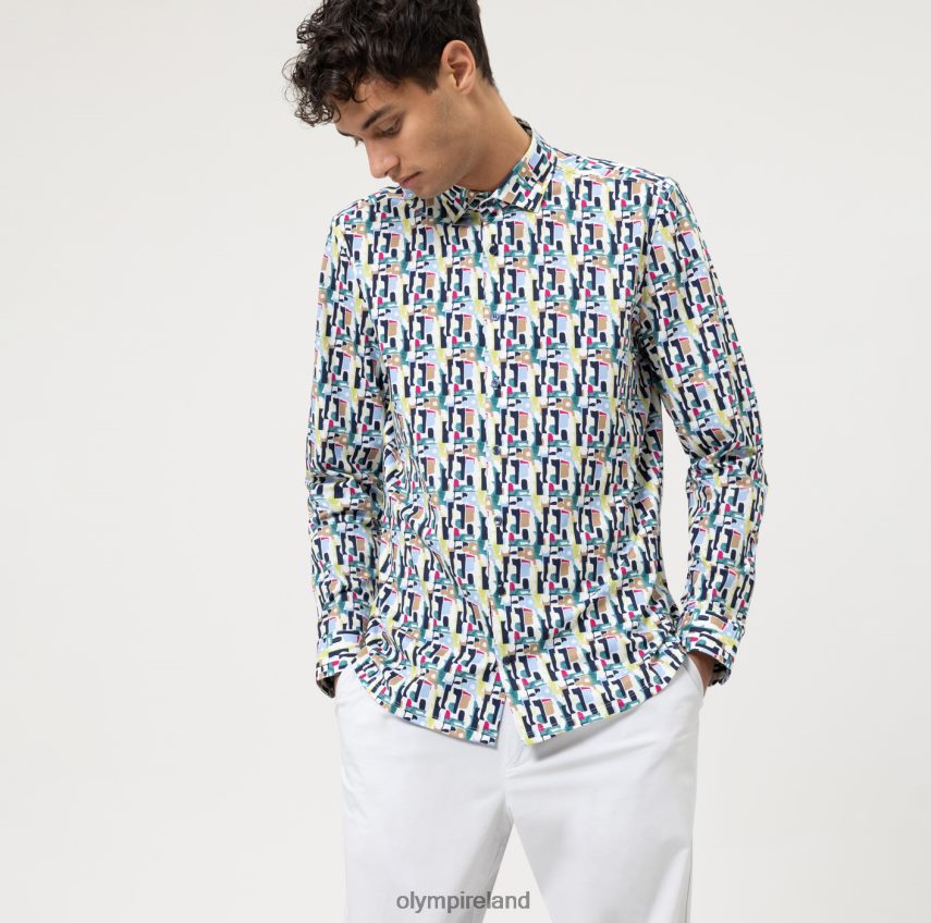 Clothing OLYMP No. Six 24/Seven Super Slim, Business Shirt, Modern Kent, Lime 24L846168