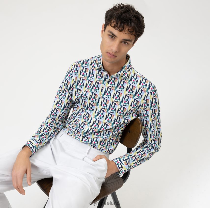 Clothing OLYMP No. Six 24/Seven Super Slim, Business Shirt, Modern Kent, Lime 24L846168