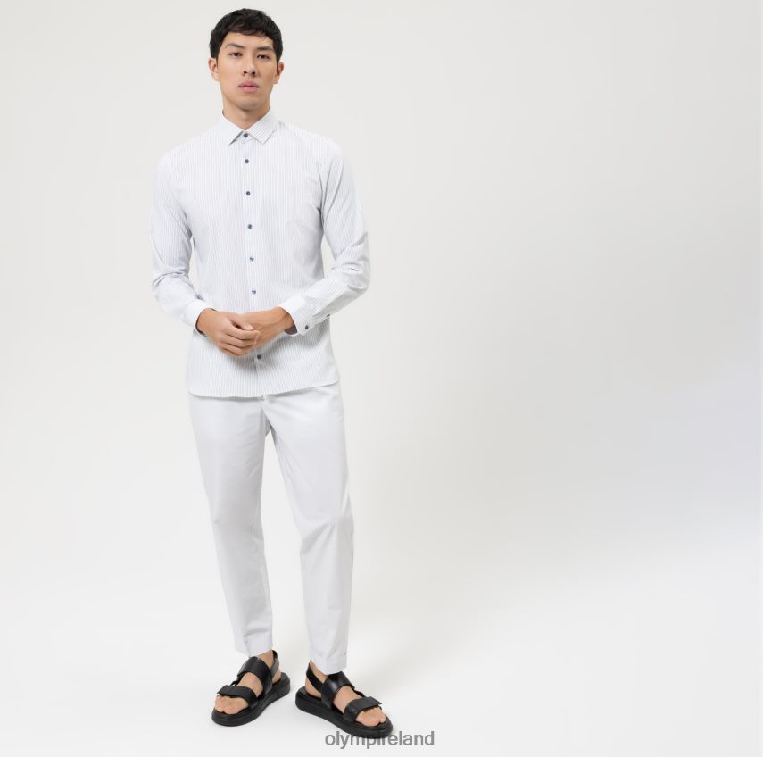 Clothing OLYMP No. Six 24/Seven Super Slim, Business Shirt, Modern Kent, Marine 24L846151