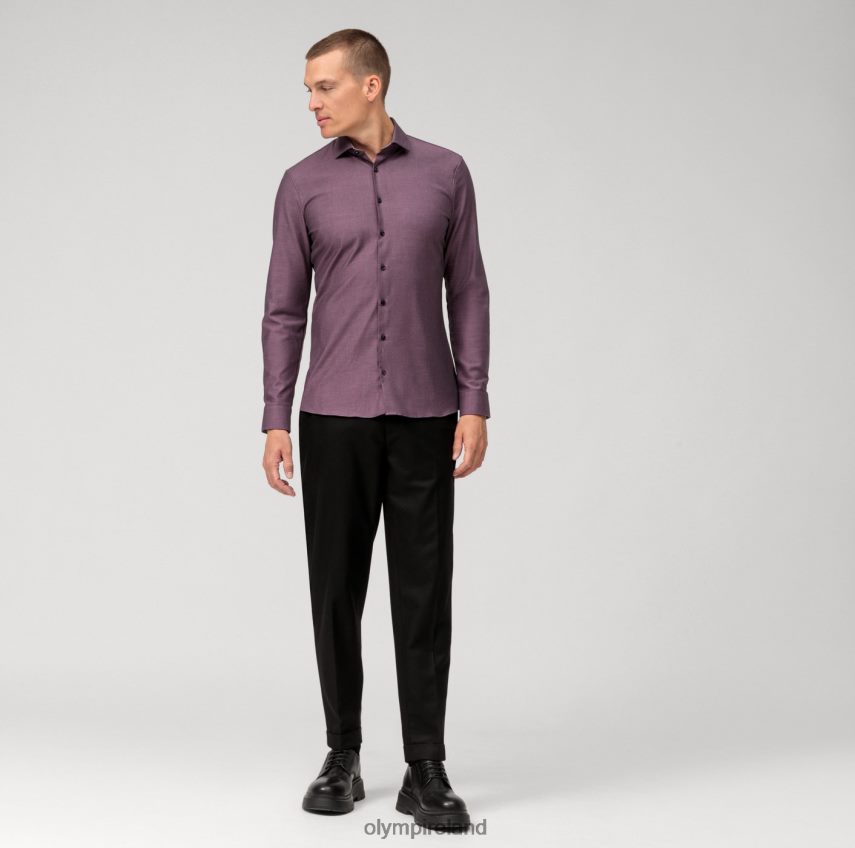 Clothing OLYMP No. Six 24/Seven Super Slim, Business Shirt, Modern Kent, Mauve 24L84681