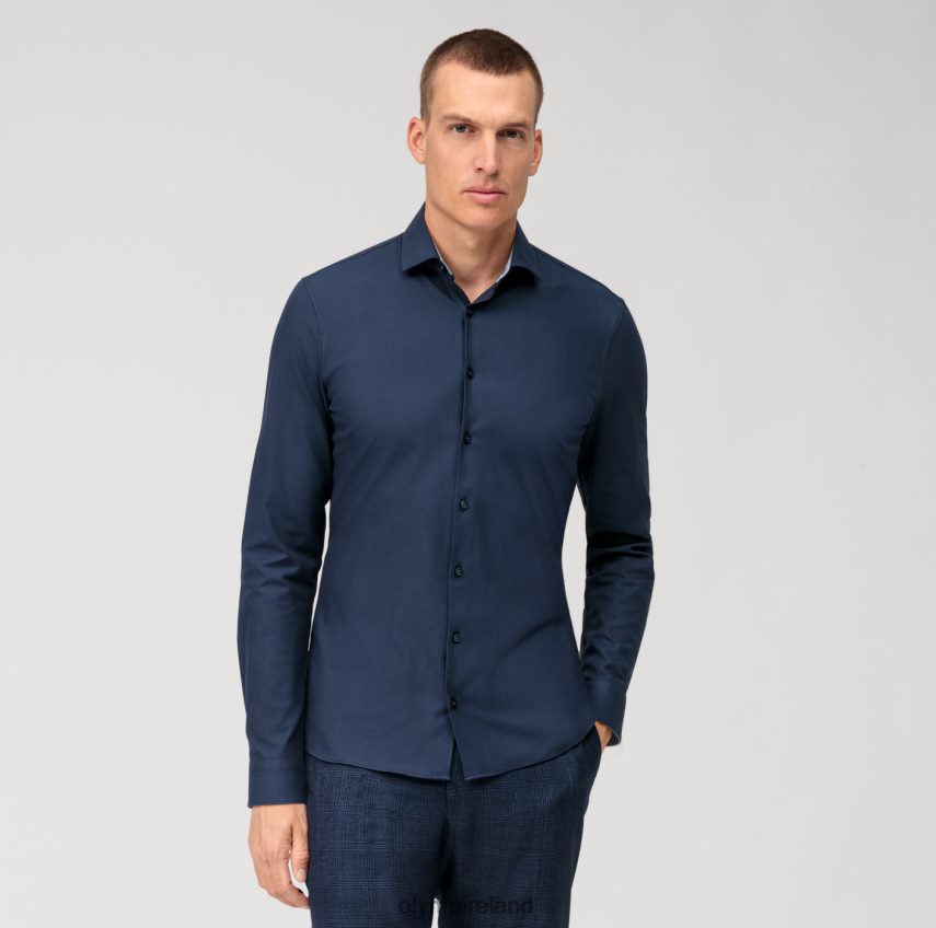 Clothing OLYMP No. Six 24/Seven Super Slim, Business Shirt, Modern Kent, Midnight Blue 24L84669