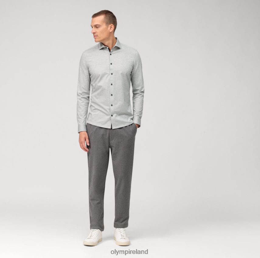 Clothing OLYMP No. Six 24/Seven Super Slim, Business Shirt, Modern Kent, Olive 24L84671