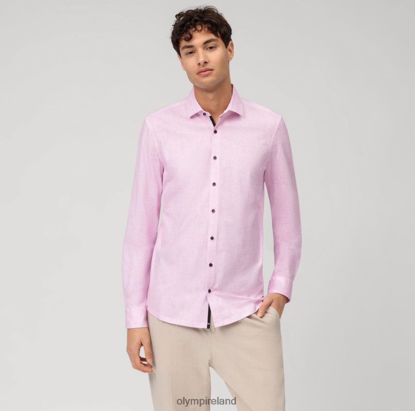 Clothing OLYMP No. Six 24/Seven Super Slim, Business Shirt, Modern Kent, Pink 24L846224
