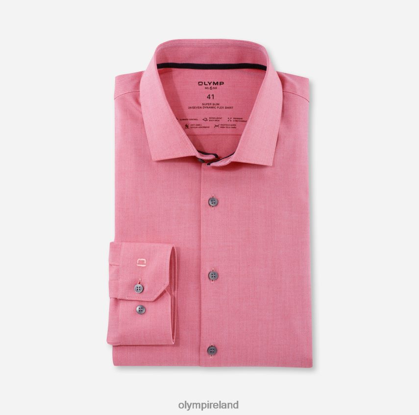 Clothing OLYMP No. Six 24/Seven Super Slim, Business Shirt, Modern Kent, Red 24L846235