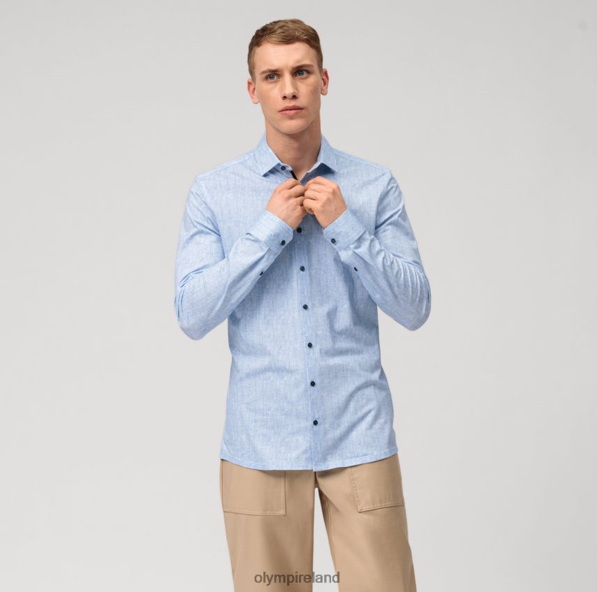 Clothing OLYMP No. Six 24/Seven Super Slim, Business Shirt, Modern Kent, Royal 24L846161
