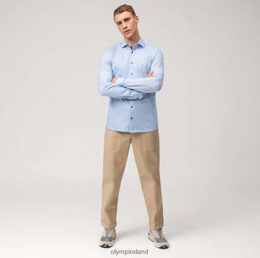 Clothing OLYMP No. Six 24/Seven Super Slim, Business Shirt, Modern Kent, Royal 24L846161