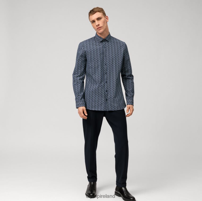 Clothing OLYMP No. Six 24/Seven Super Slim, Business Shirt, Modern Kent, Taupe 24L84635