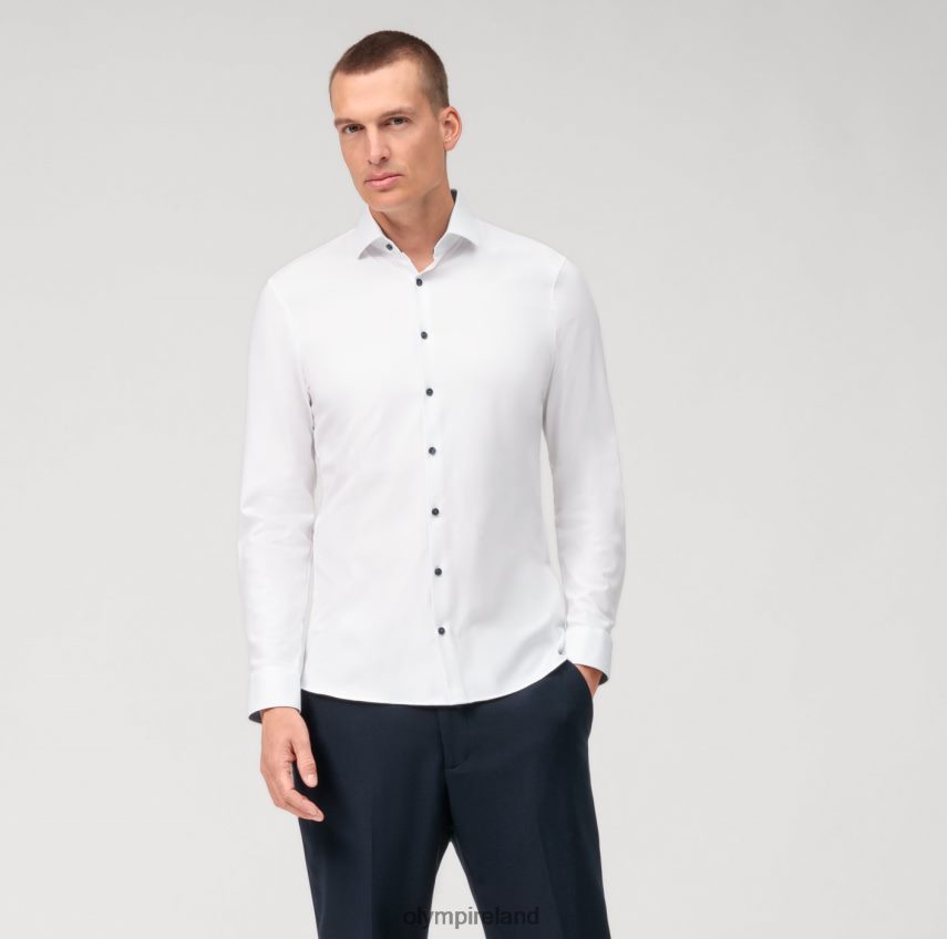 Clothing OLYMP No. Six 24/Seven Super Slim, Business Shirt, Modern Kent, White 24L846104