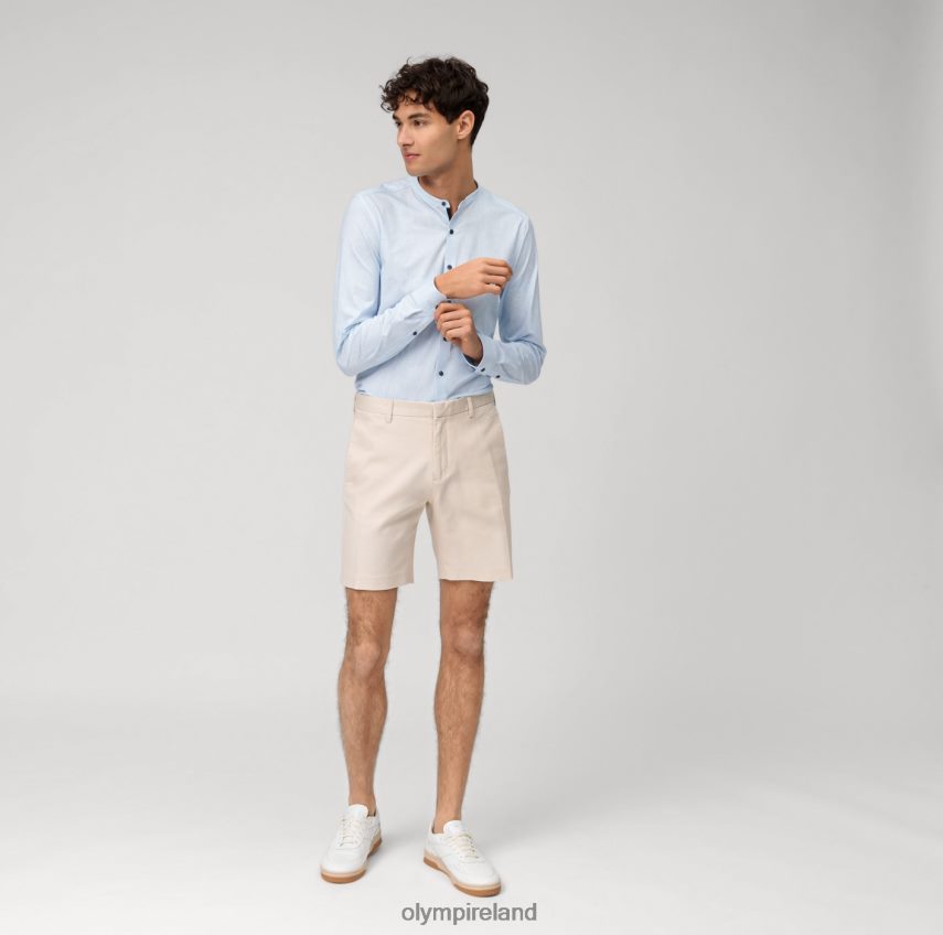 Clothing OLYMP No. Six 24/Seven Super Slim, Business Shirt, Stand-Up Collar, Bleu 24L846205