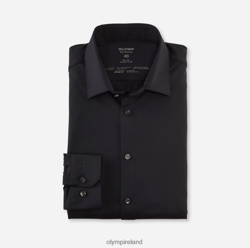 Clothing OLYMP No. Six 24/Seven Super Slim, Business Shirt, Urban Kent, Black 24L84640