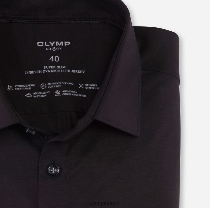 Clothing OLYMP No. Six 24/Seven Super Slim, Business Shirt, Urban Kent, Black 24L84692
