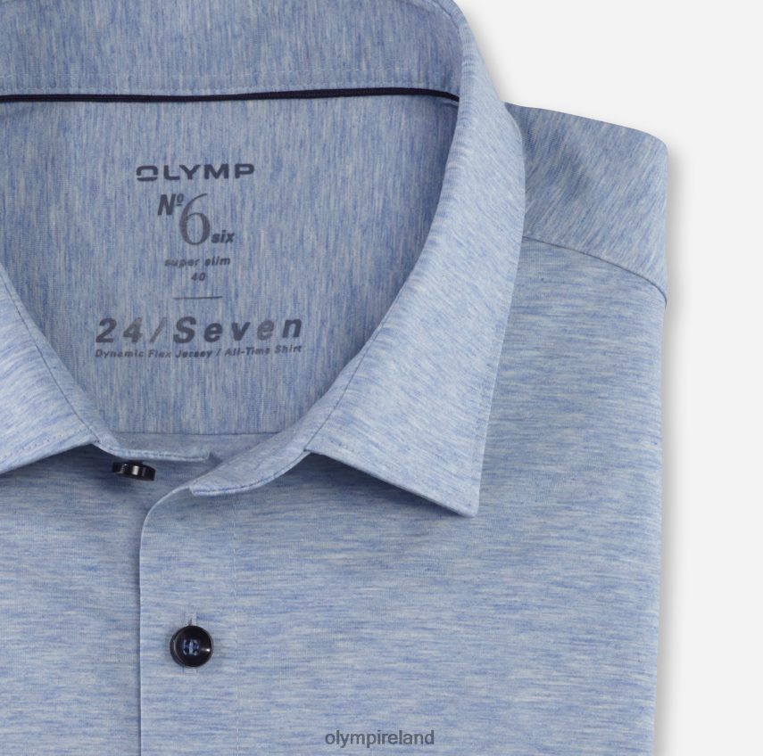 Clothing OLYMP No. Six 24/Seven Super Slim, Business Shirt, Urban Kent, Bleu 24L84653