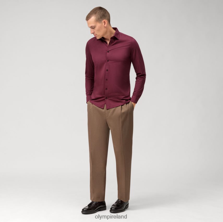 Clothing OLYMP No. Six 24/Seven Super Slim, Business Shirt, Urban Kent, Chianti 24L846135