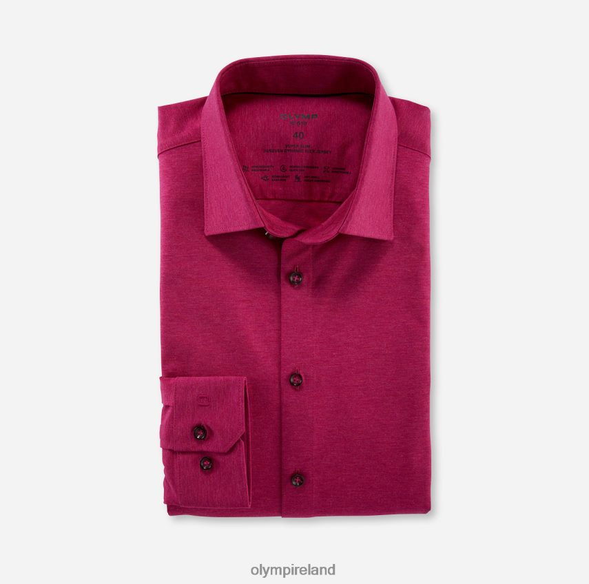 Clothing OLYMP No. Six 24/Seven Super Slim, Business Shirt, Urban Kent, Fuchsia 24L846199