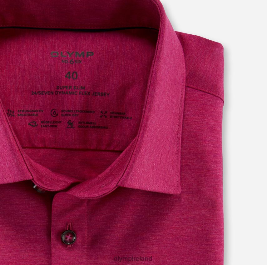 Clothing OLYMP No. Six 24/Seven Super Slim, Business Shirt, Urban Kent, Fuchsia 24L846199