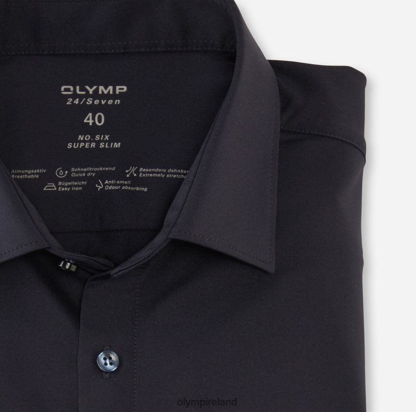 Clothing OLYMP No. Six 24/Seven Super Slim, Business Shirt, Urban Kent, Marine 24L84645