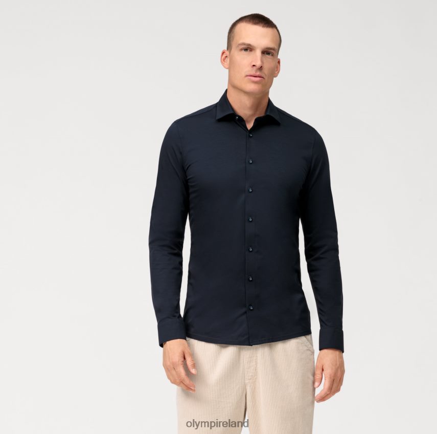 Clothing OLYMP No. Six 24/Seven Super Slim, Business Shirt, Urban Kent, Marine 24L84655