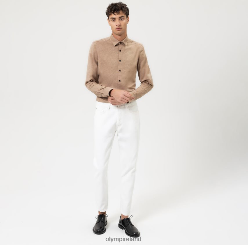 Clothing OLYMP No. Six 24/Seven Super Slim, Business Shirt, Urban Kent, Natural 24L846174