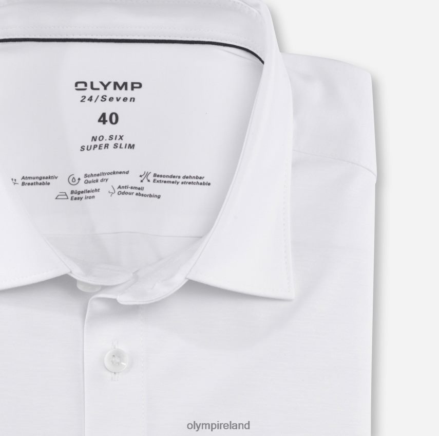 Clothing OLYMP No. Six 24/Seven Super Slim, Business Shirt, Urban Kent, White 24L846121