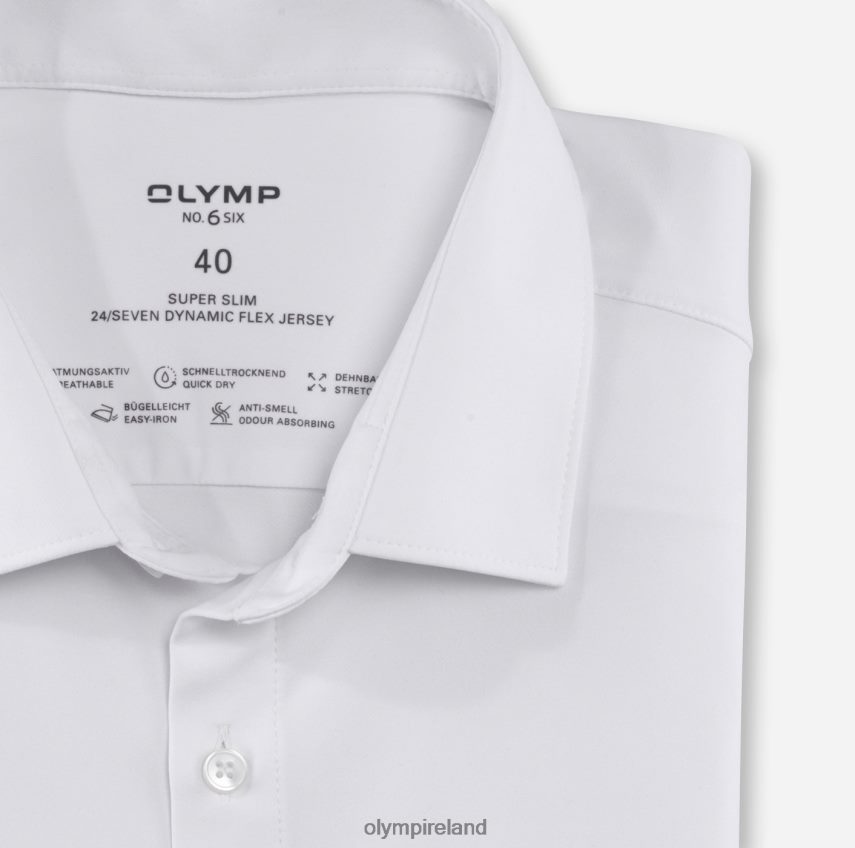 Clothing OLYMP No. Six 24/Seven Super Slim, Business Shirt, Urban Kent, White 24L8462