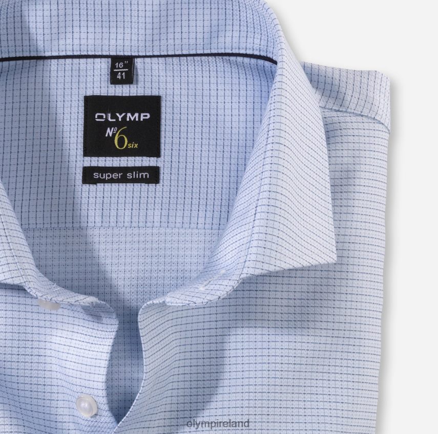 Clothing OLYMP No. Six Super Slim, Business Shirt, Long Sleeve Extra Long, Royal Kent, Bleu 24L846298