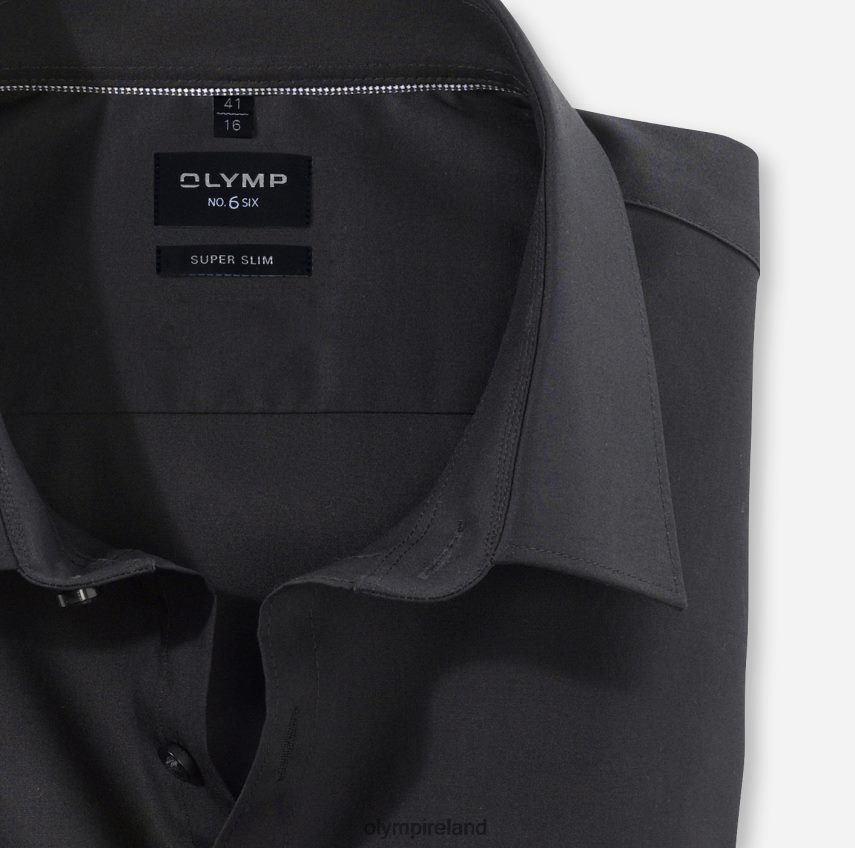 Clothing OLYMP No. Six Super Slim, Business Shirt, Long Sleeve Extra Long, Urban Kent, Black 24L846339