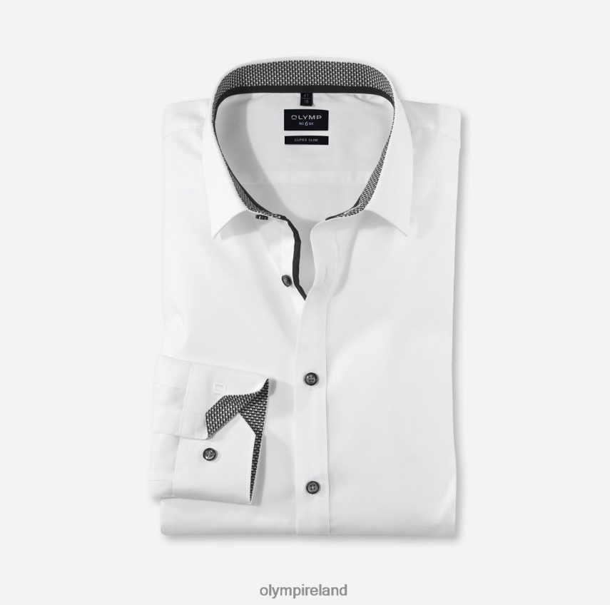 Clothing OLYMP No. Six Super Slim, Business Shirt, Long Sleeve Extra Long, Urban Kent, White 24L846302