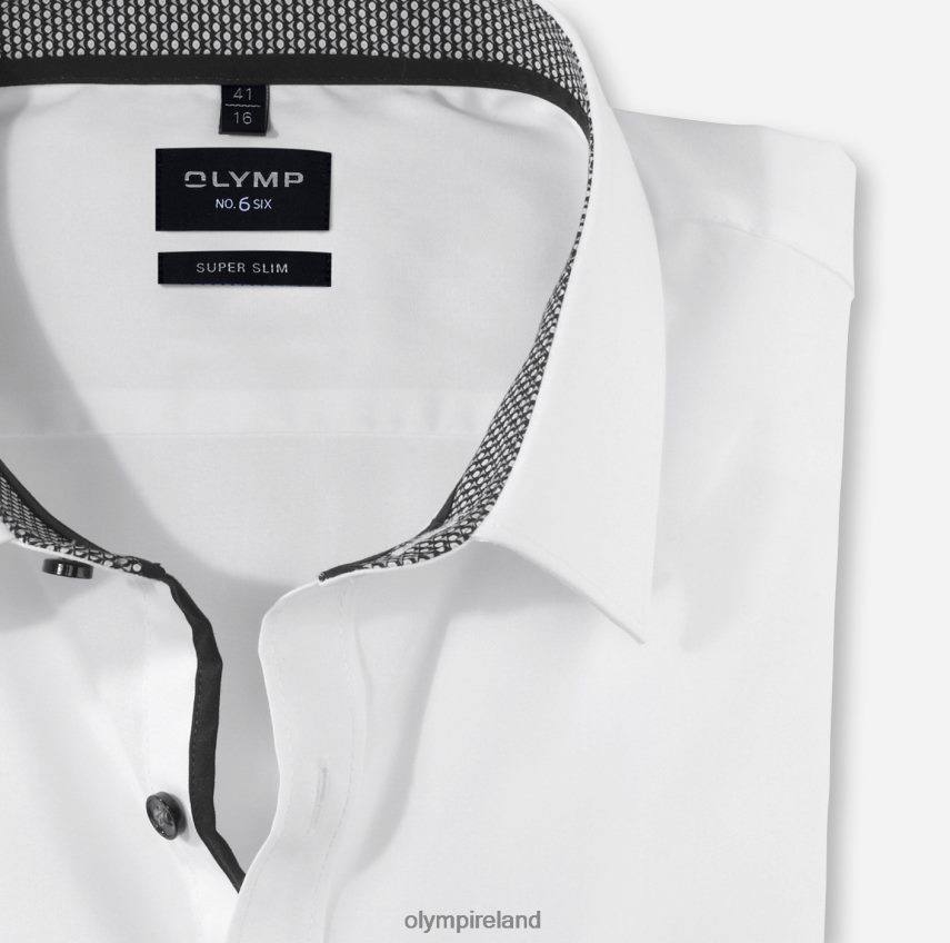 Clothing OLYMP No. Six Super Slim, Business Shirt, Long Sleeve Extra Long, Urban Kent, White 24L846302