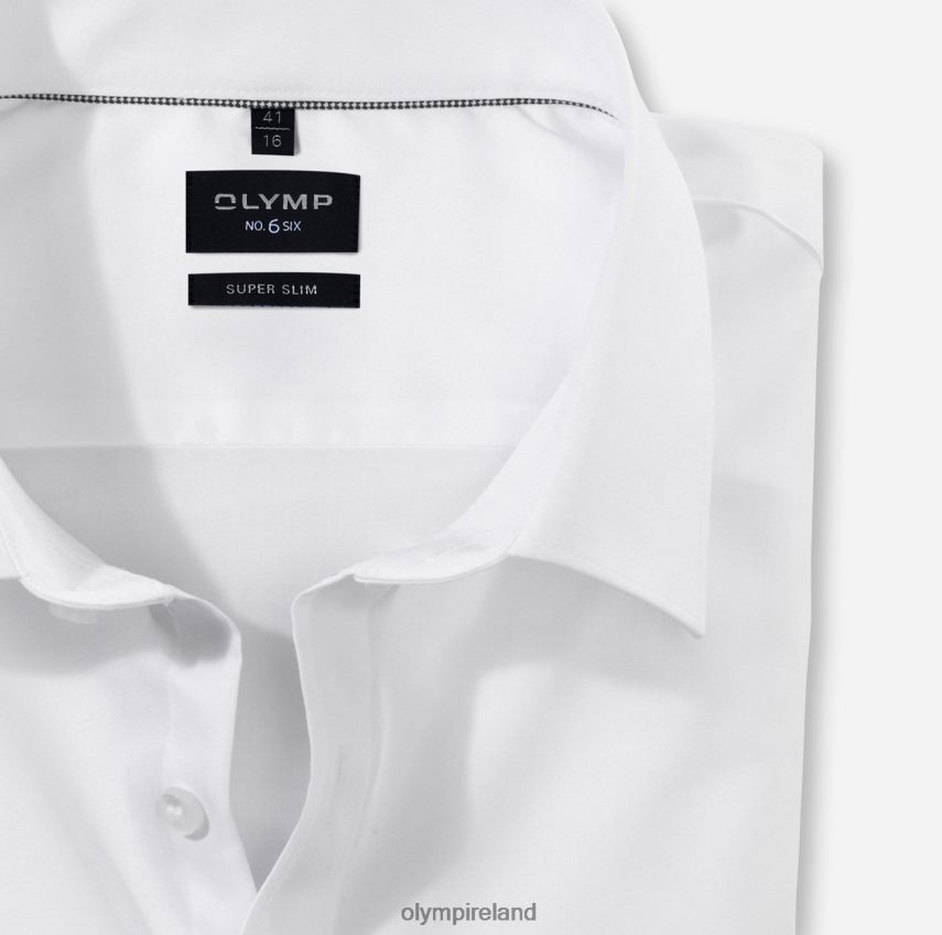 Clothing OLYMP No. Six Super Slim, Business Shirt, Long Sleeve Extra Long, Urban Kent, White 24L846338