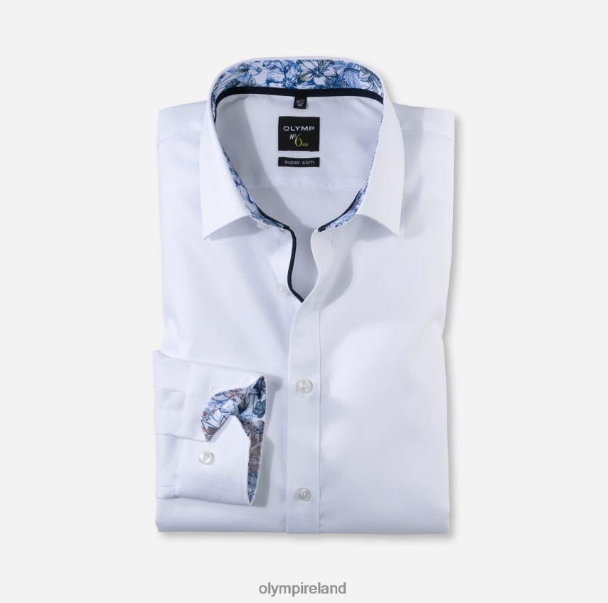 Clothing OLYMP No. Six Super Slim, Business Shirt, Long Sleeve Extra Long, Urban Kent, White 24L846340