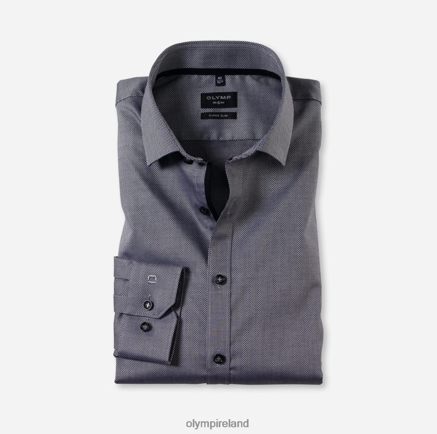 Clothing OLYMP No. Six Super Slim, Business Shirt, Modern Kent, Black 24L846227
