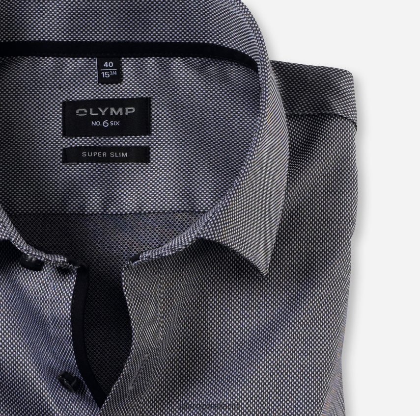Clothing OLYMP No. Six Super Slim, Business Shirt, Modern Kent, Black 24L846227