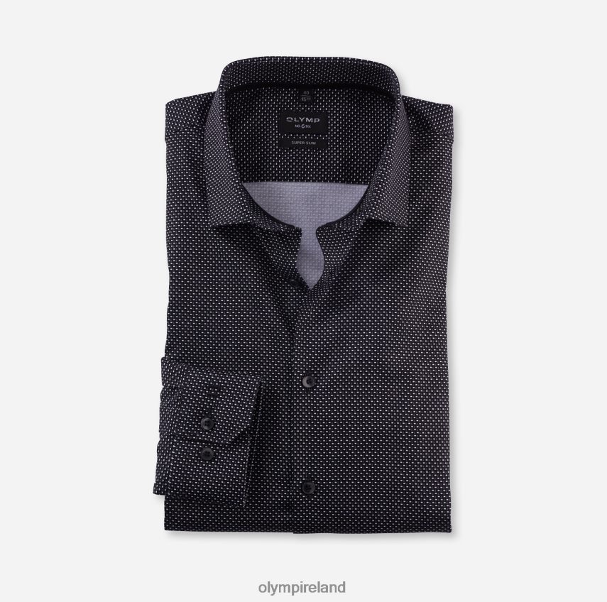 Clothing OLYMP No. Six Super Slim, Business Shirt, Modern Kent, Black 24L84684