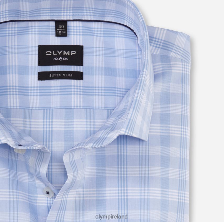 Clothing OLYMP No. Six Super Slim, Business Shirt, Modern Kent, Bleu 24L846101