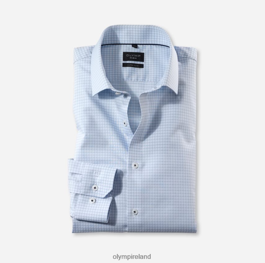 Clothing OLYMP No. Six Super Slim, Business Shirt, Modern Kent, Bleu 24L846141