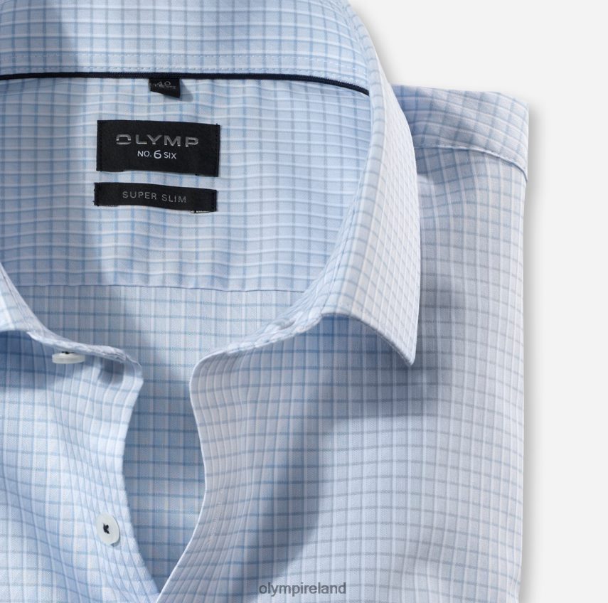 Clothing OLYMP No. Six Super Slim, Business Shirt, Modern Kent, Bleu 24L846141