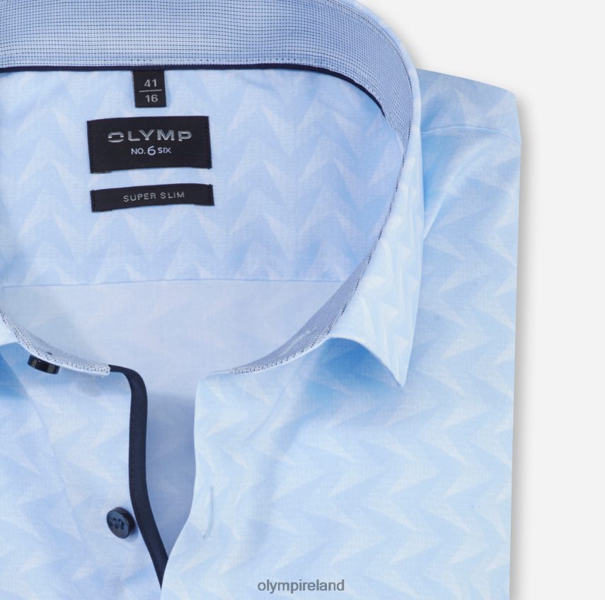 Clothing OLYMP No. Six Super Slim, Business Shirt, Modern Kent, Bleu 24L846156