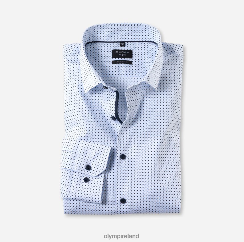 Clothing OLYMP No. Six Super Slim, Business Shirt, Modern Kent, Bleu 24L846201