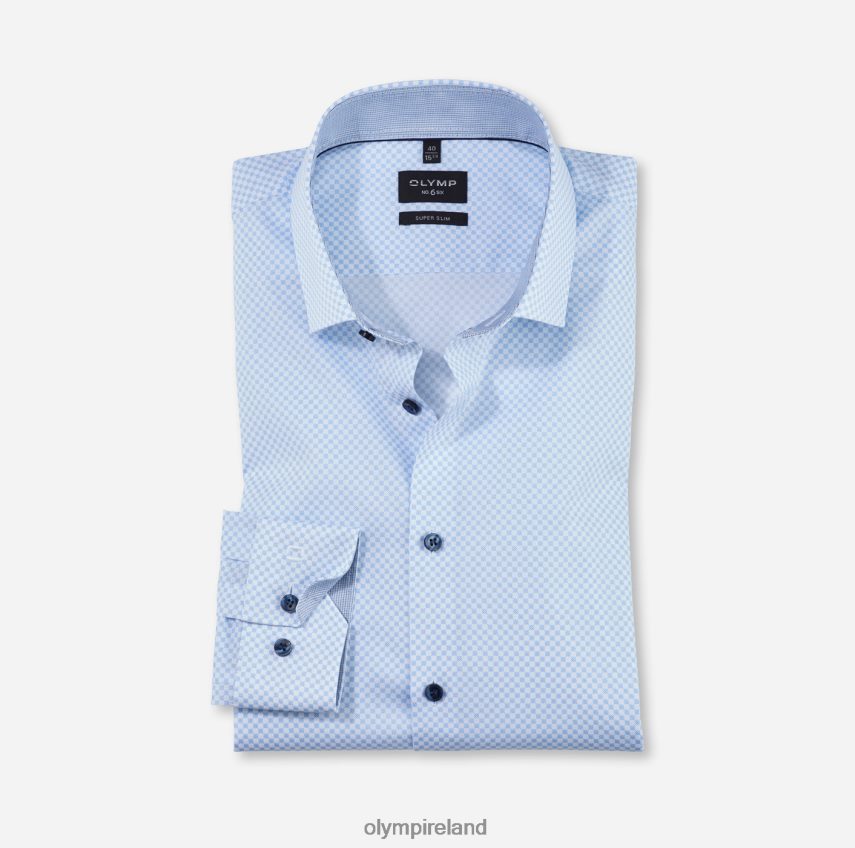 Clothing OLYMP No. Six Super Slim, Business Shirt, Modern Kent, Bleu 24L846202