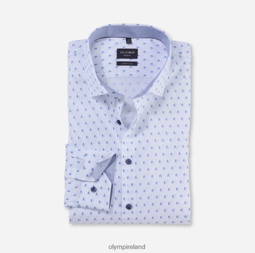 Clothing OLYMP No. Six Super Slim, Business Shirt, Modern Kent, Bleu 24L8468