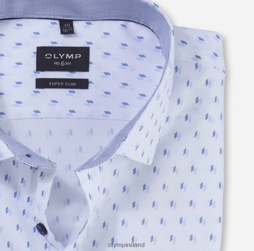 Clothing OLYMP No. Six Super Slim, Business Shirt, Modern Kent, Bleu 24L8468